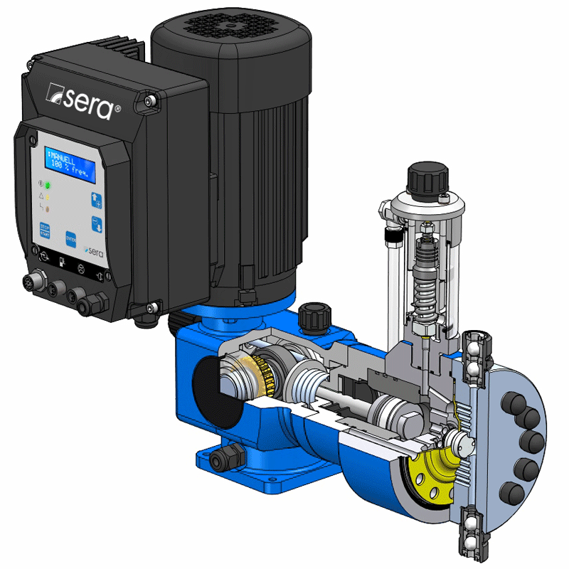 C409.2-KM vezérelhető dugattyús membránszivattyú 3D