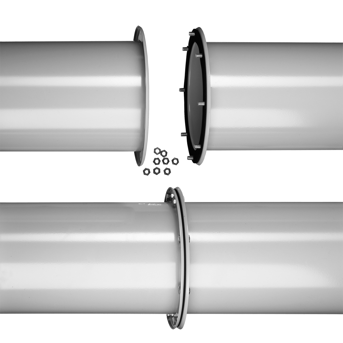 Karimás csatlakozású csőrendszerek