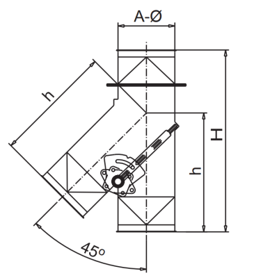 2-utas aszimmetrikus váltó (45°) kézi
